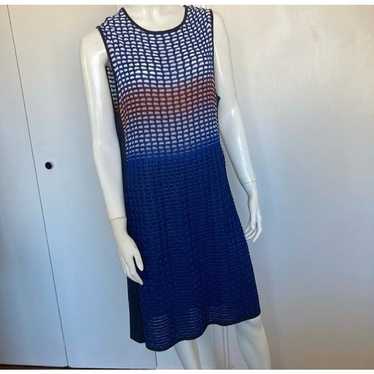 Magaschoni knit shift Mimosa Dress Ombré blue siz… - image 1