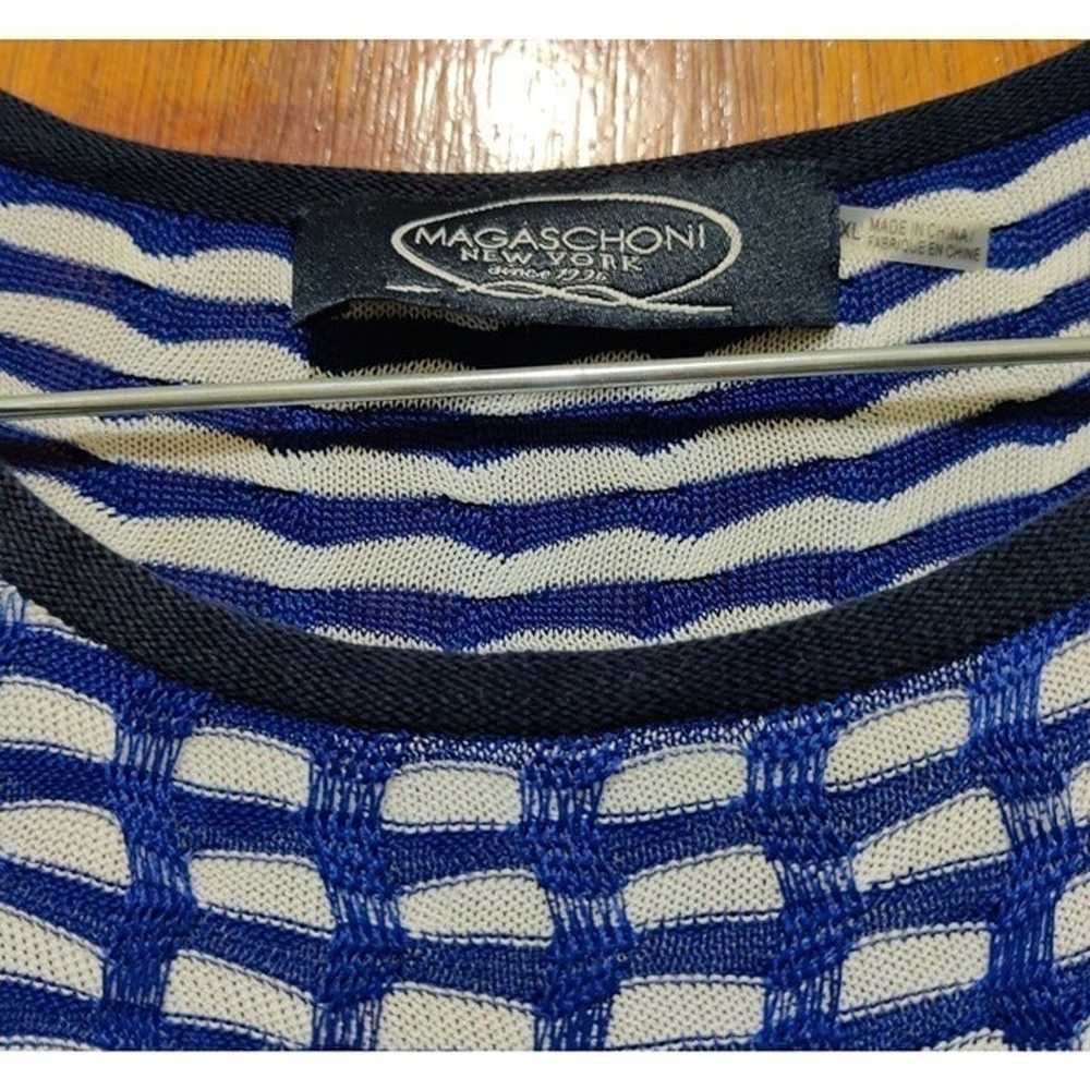 Magaschoni knit shift Mimosa Dress Ombré blue siz… - image 4