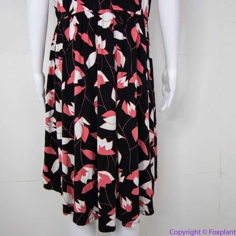 Modcloth black pink floral print short sleeve dre… - image 5