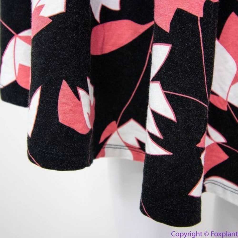 Modcloth black pink floral print short sleeve dre… - image 9