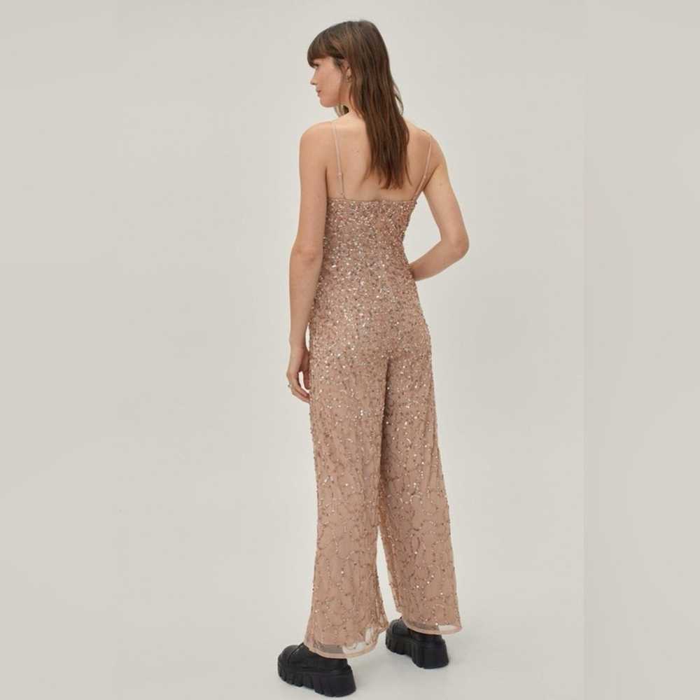 Nasty Gal Collection gold sequined sweetheart nec… - image 4