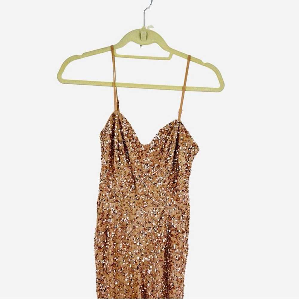 Nasty Gal Collection gold sequined sweetheart nec… - image 7