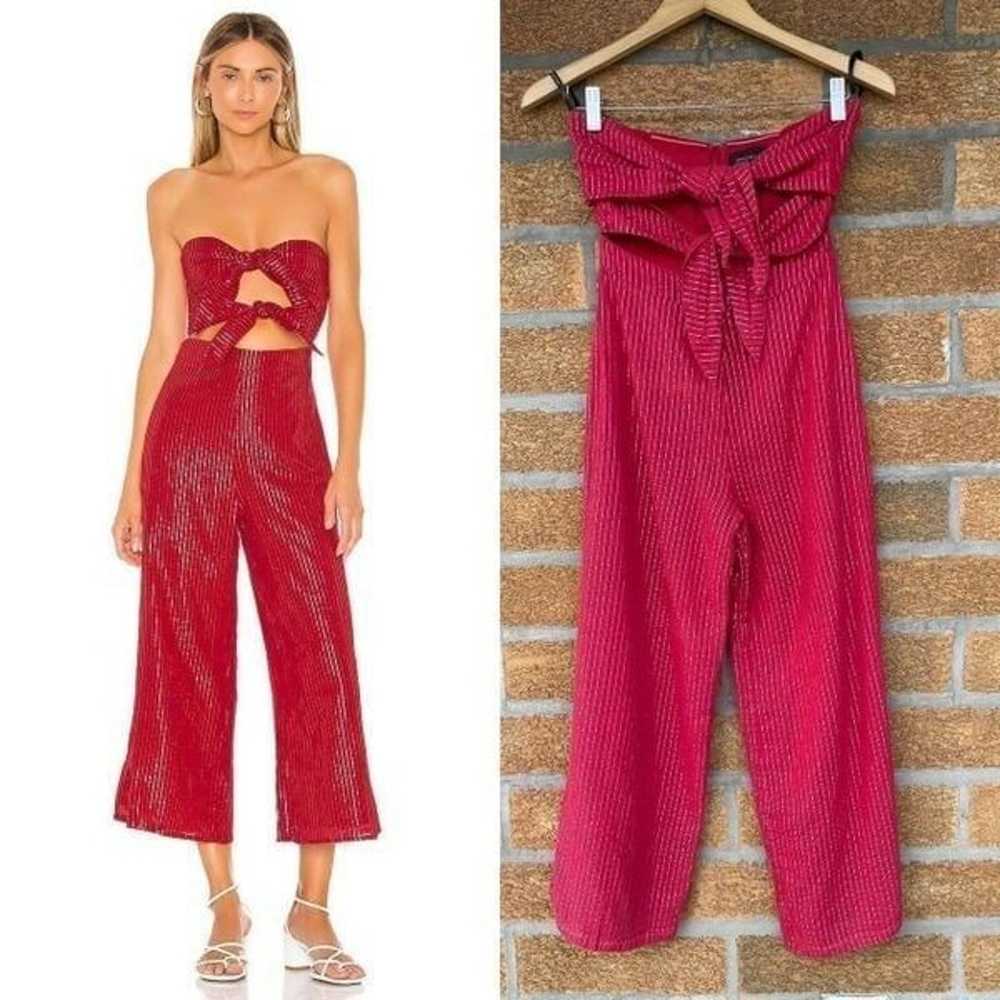 MAJORELLE Tessa Jumpsuit in Red XS - image 1