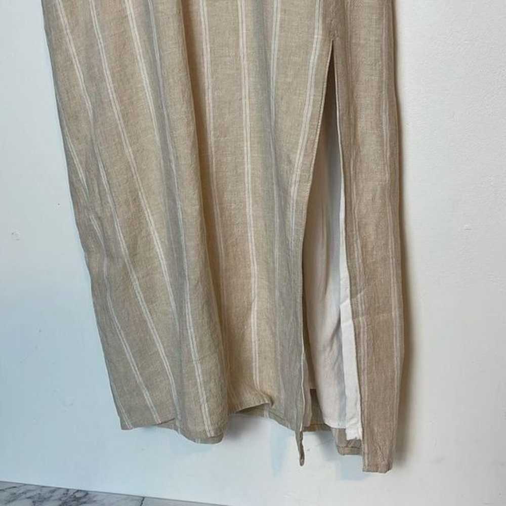 Abercrombie & Fitch Stripe Tie Strap Linen Dress S - image 6