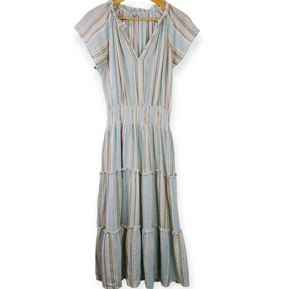 Rails SZ S Amellia Sag Harbour Stripe Dress Linen… - image 3