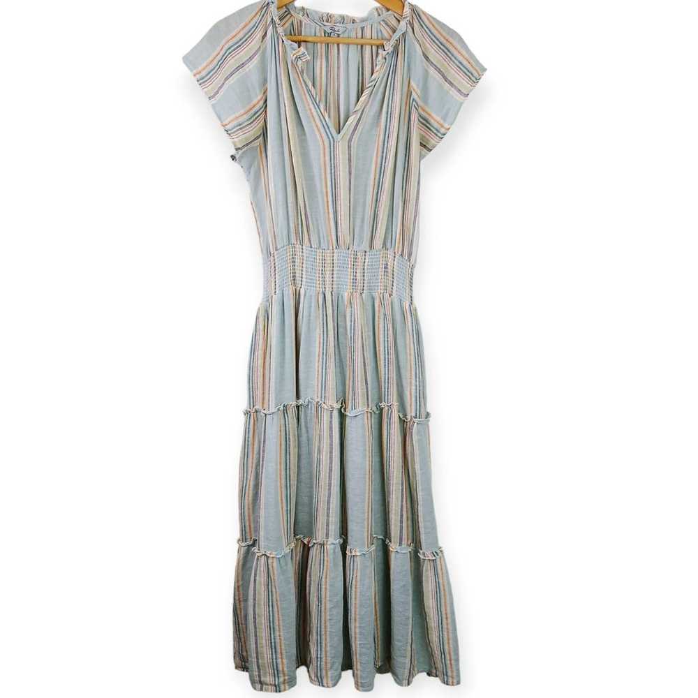 Rails SZ S Amellia Sag Harbour Stripe Dress Linen… - image 8