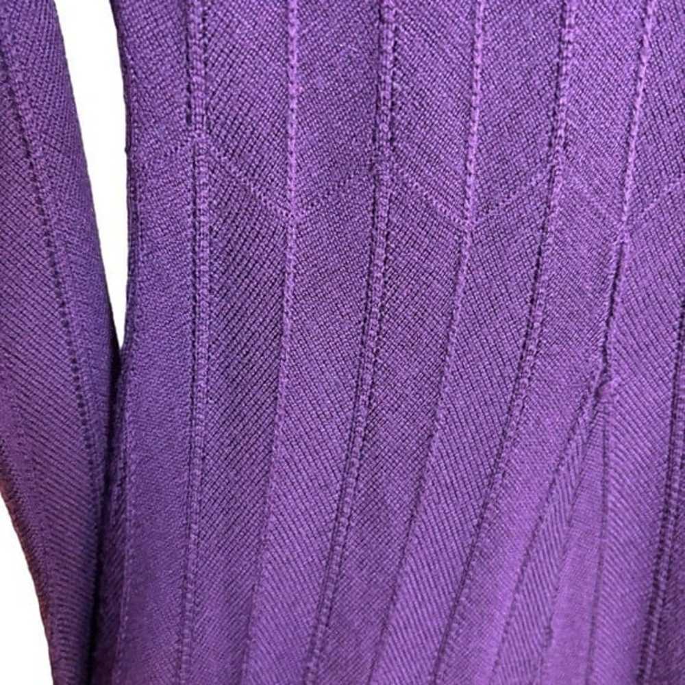 Pendleton 100% Merino Wool Eggplant Purple V Neck… - image 8