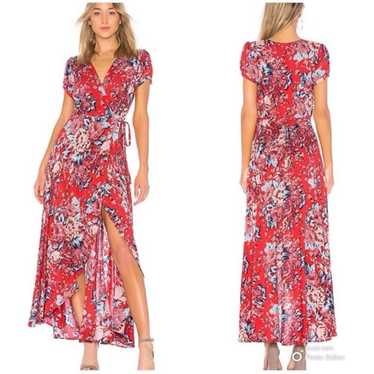Auguste the Label Abigail Red Floral Wrap Maxi Sho