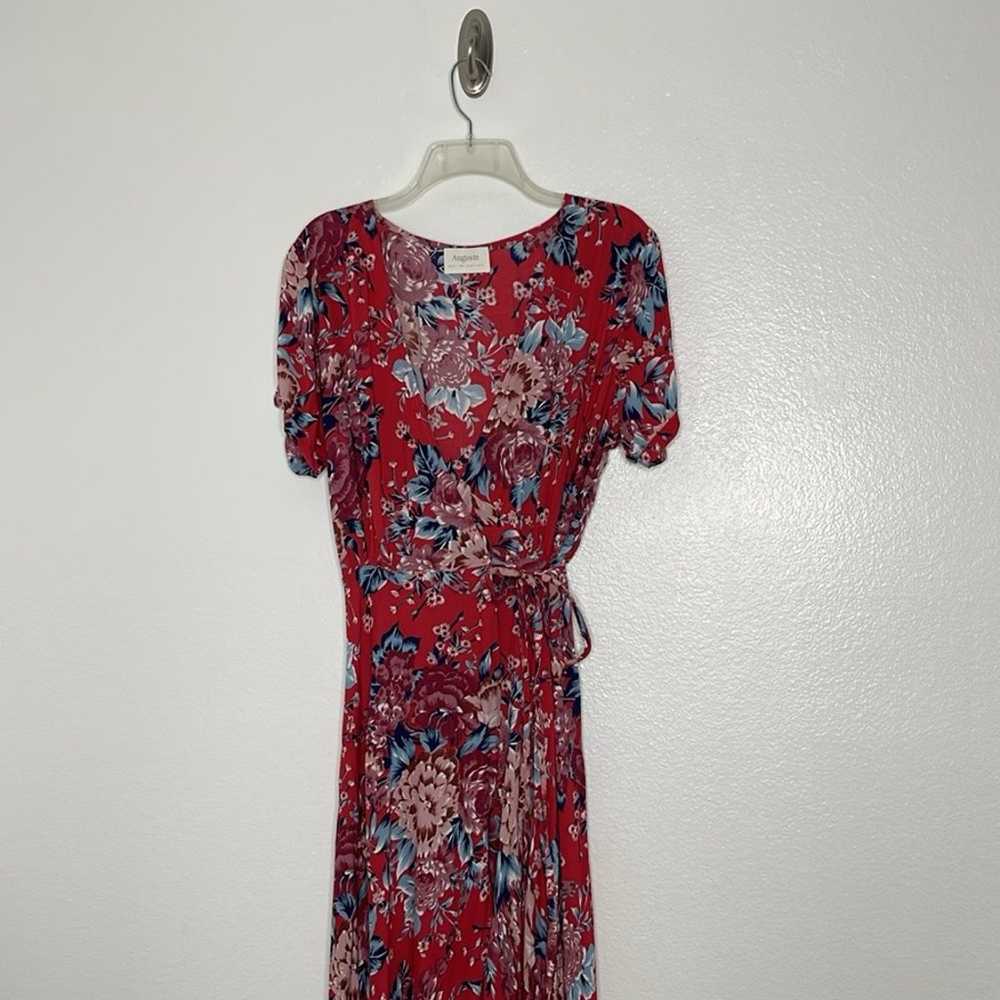 Auguste the Label Abigail Red Floral Wrap Maxi Sh… - image 3