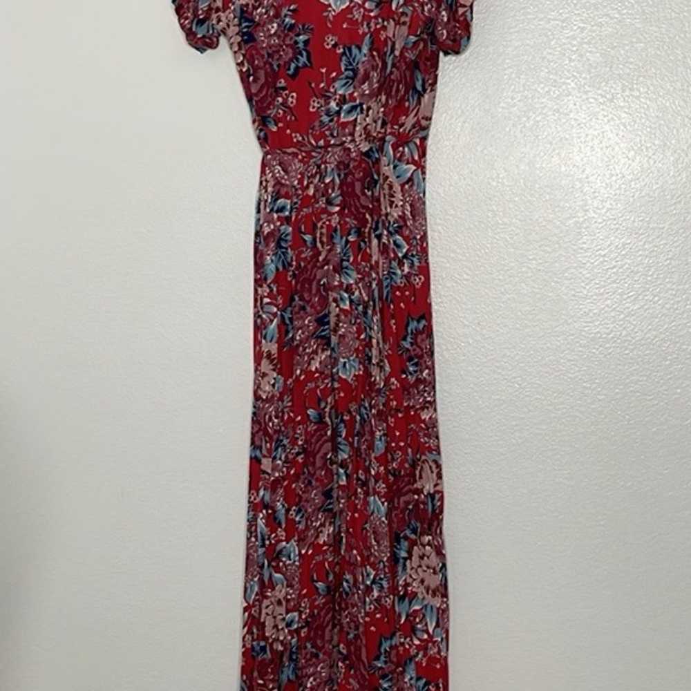 Auguste the Label Abigail Red Floral Wrap Maxi Sh… - image 6