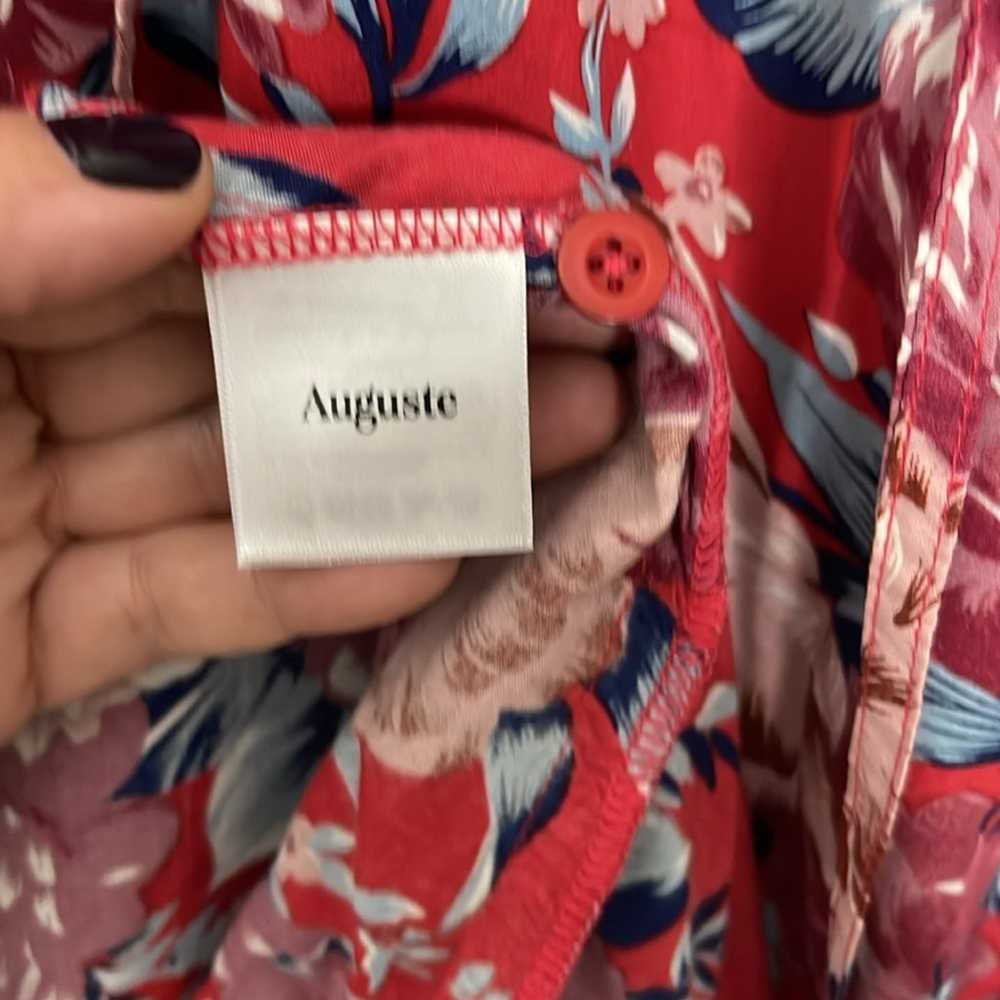 Auguste the Label Abigail Red Floral Wrap Maxi Sh… - image 8