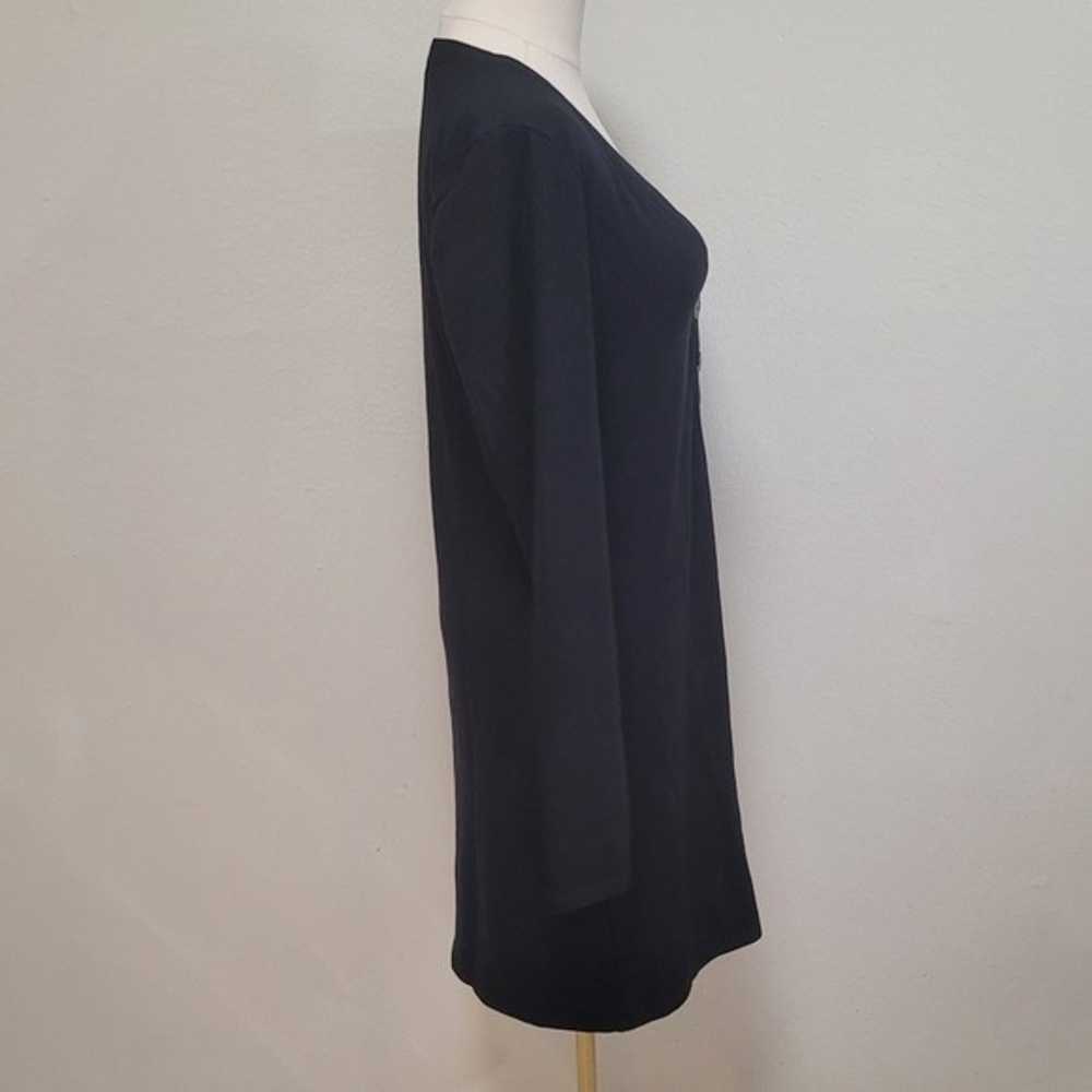 Reformation Jani Long Sleeve Ribbed Knit Dress Bl… - image 3