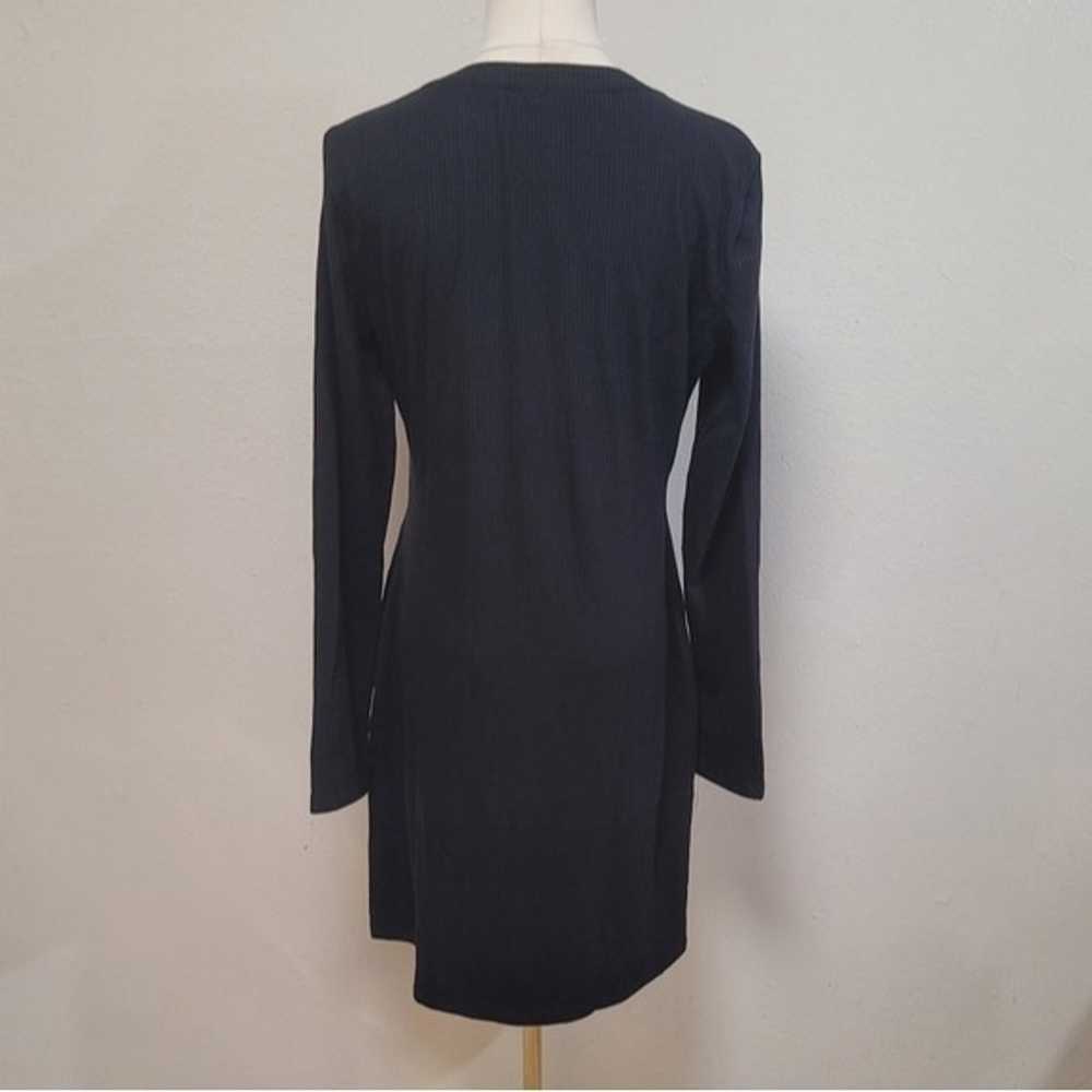 Reformation Jani Long Sleeve Ribbed Knit Dress Bl… - image 4