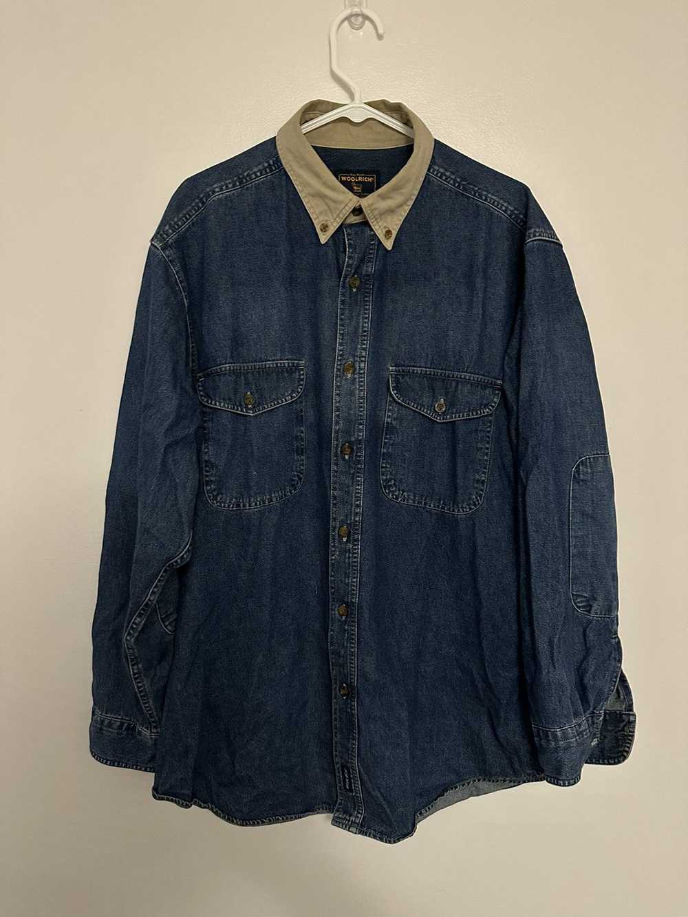 Woolrich Woolen Mills Woolrich Denim Shirt - Blue… - image 1