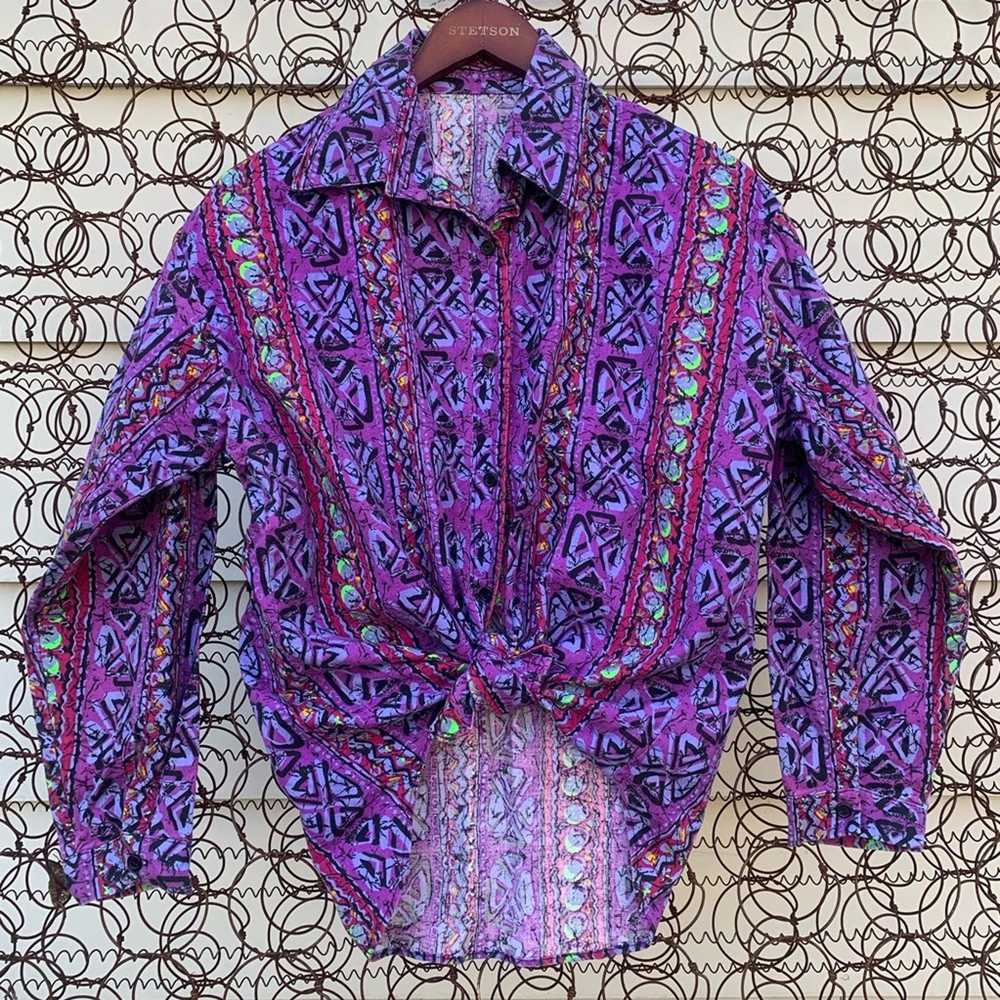 Vintage Vintage 80s 90s western style button down… - image 1