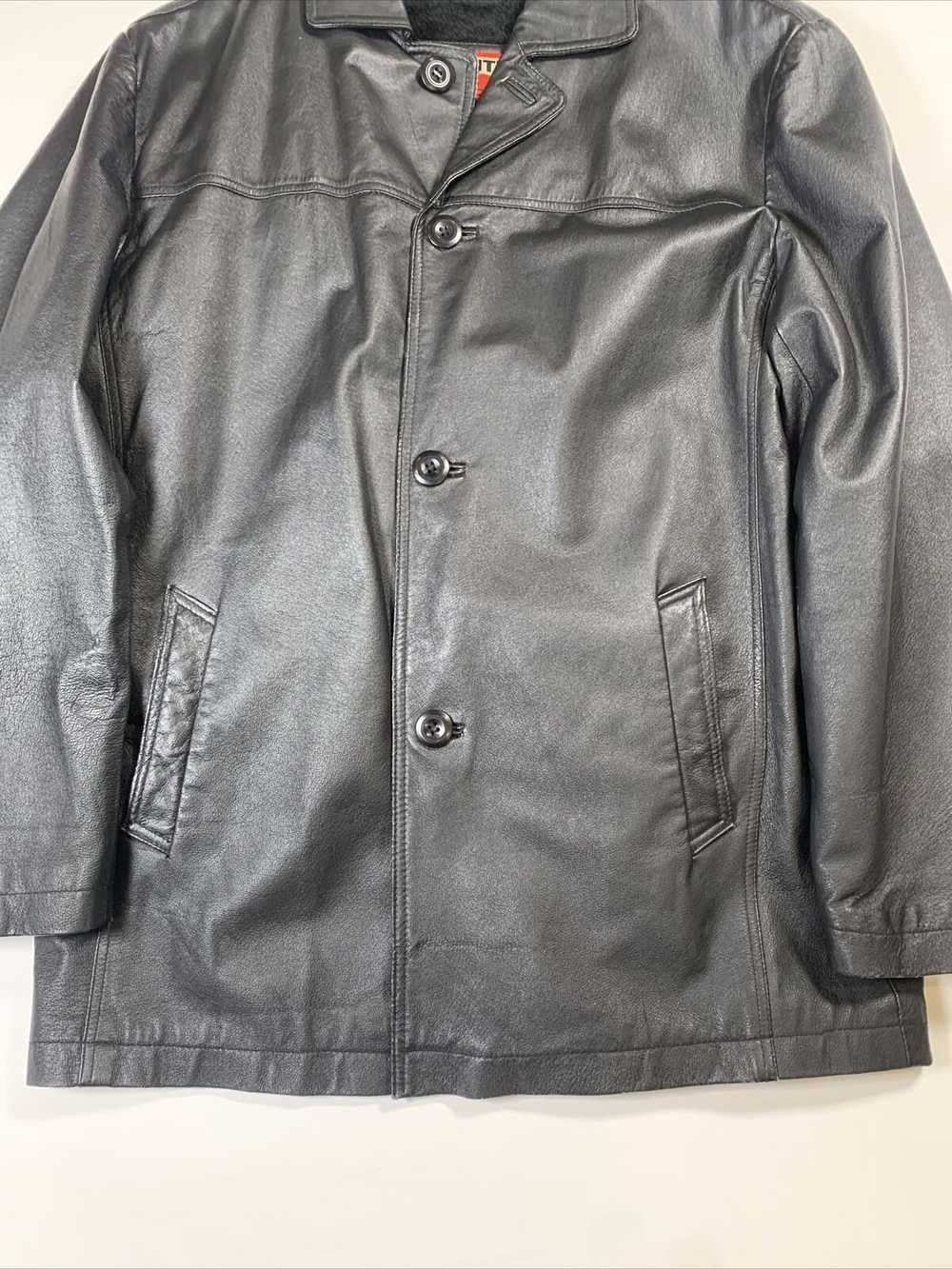 Vintage Black Leather Men's Fionte Italy Jacket S… - image 3