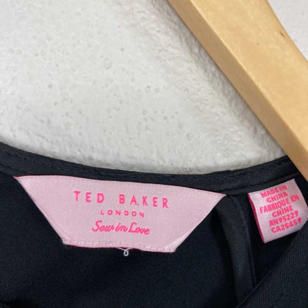 Ted Baker Beloni Burnout Skater Dress Pink Black … - image 5