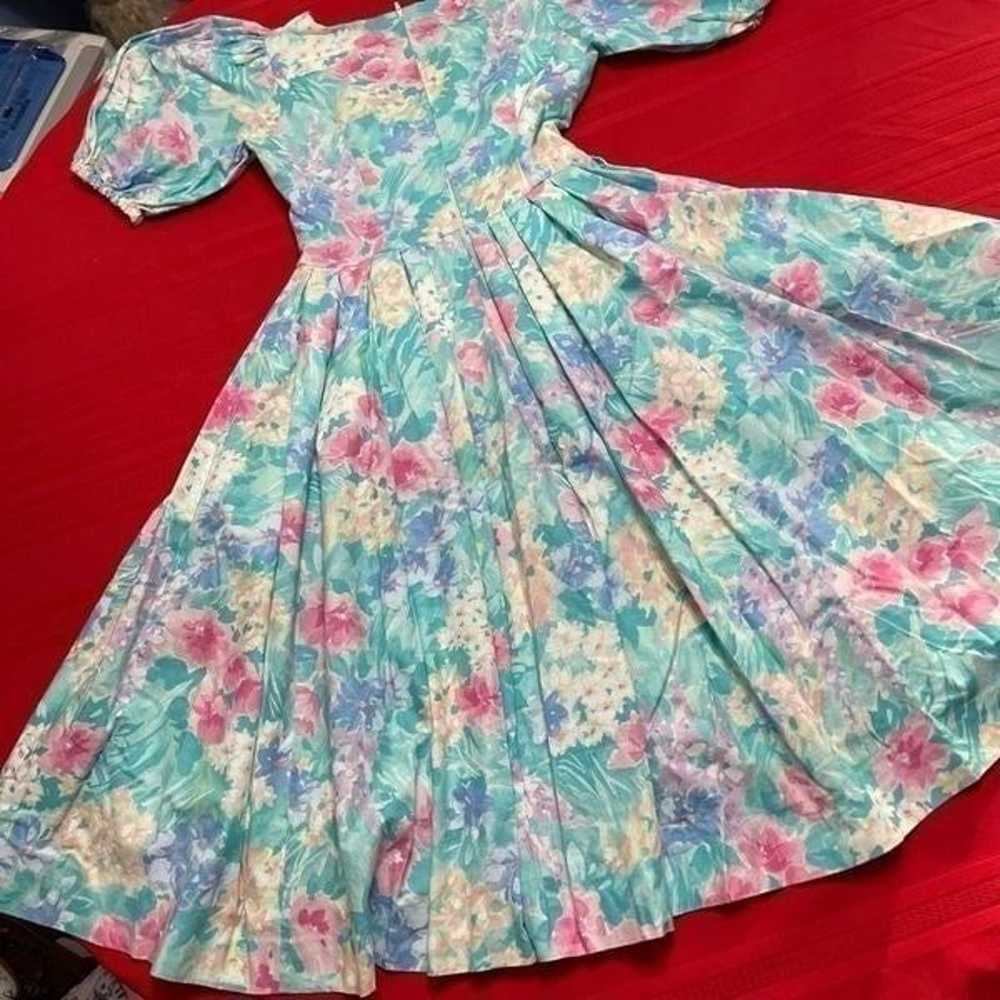 Daisy Kingdom VTG Circle Floral Dress Size 8/10/1… - image 10