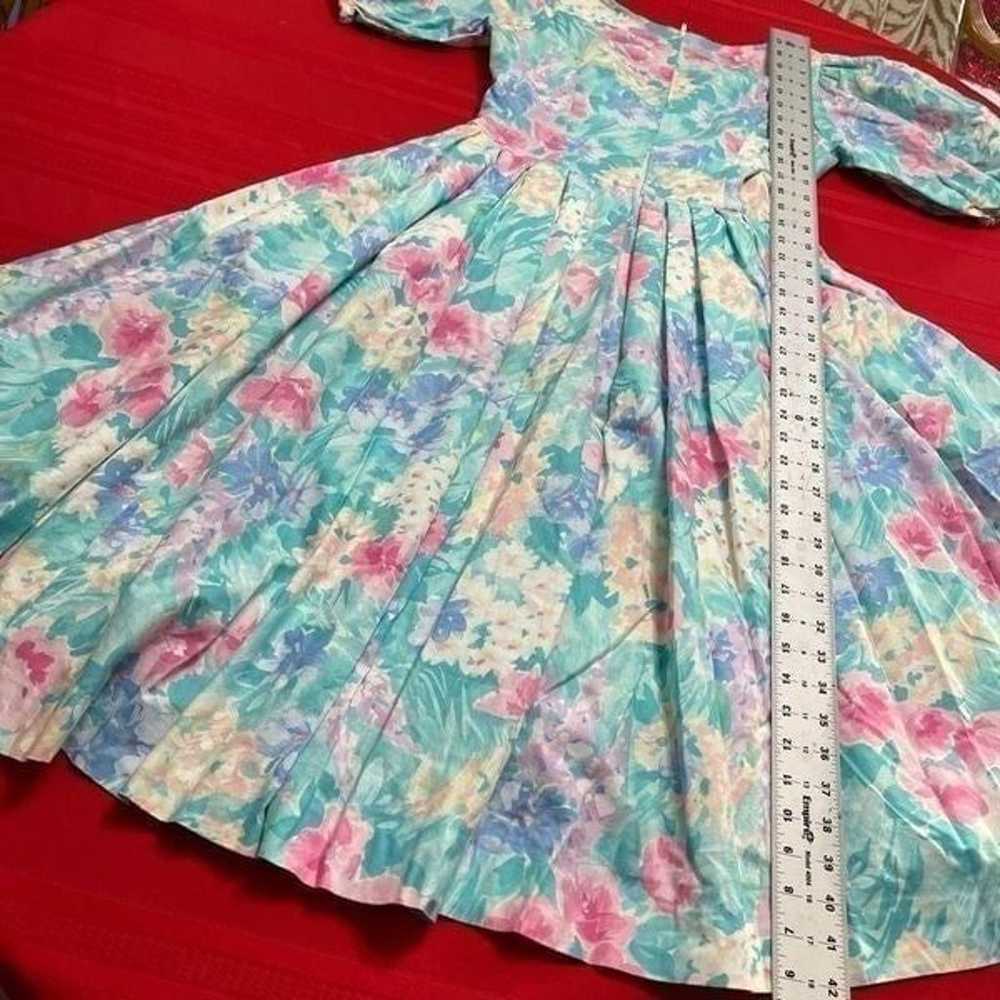 Daisy Kingdom VTG Circle Floral Dress Size 8/10/1… - image 11