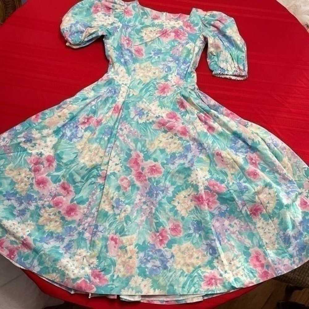Daisy Kingdom VTG Circle Floral Dress Size 8/10/1… - image 1