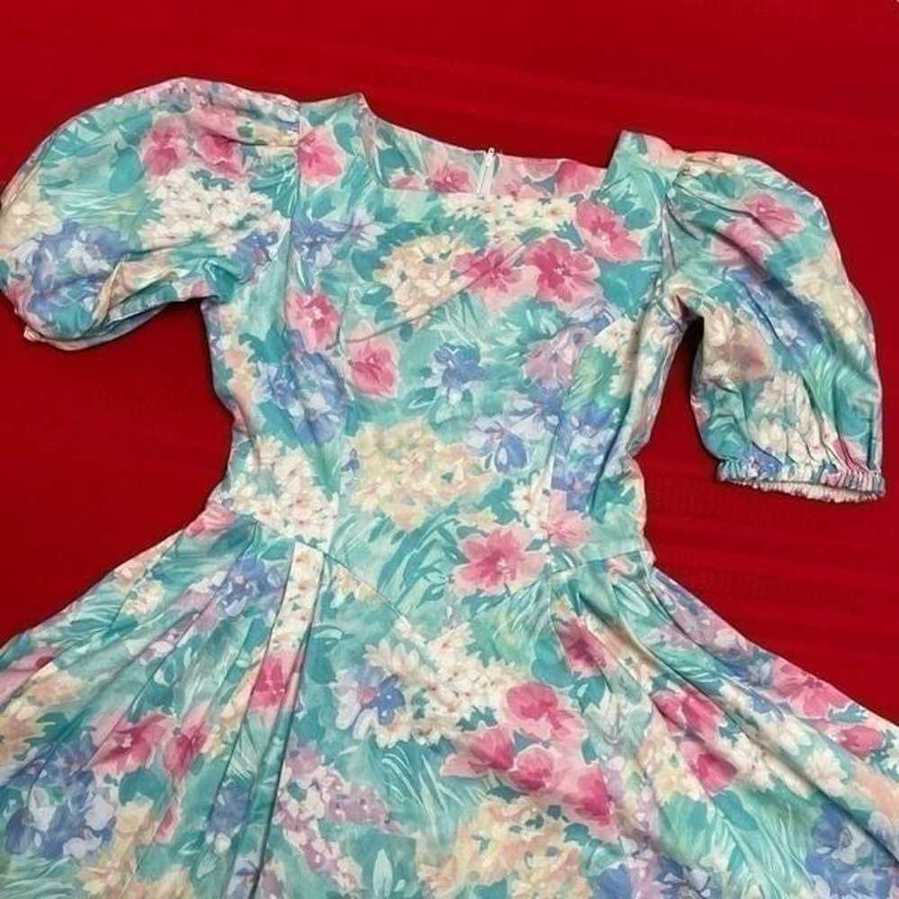 Daisy Kingdom VTG Circle Floral Dress Size 8/10/1… - image 2