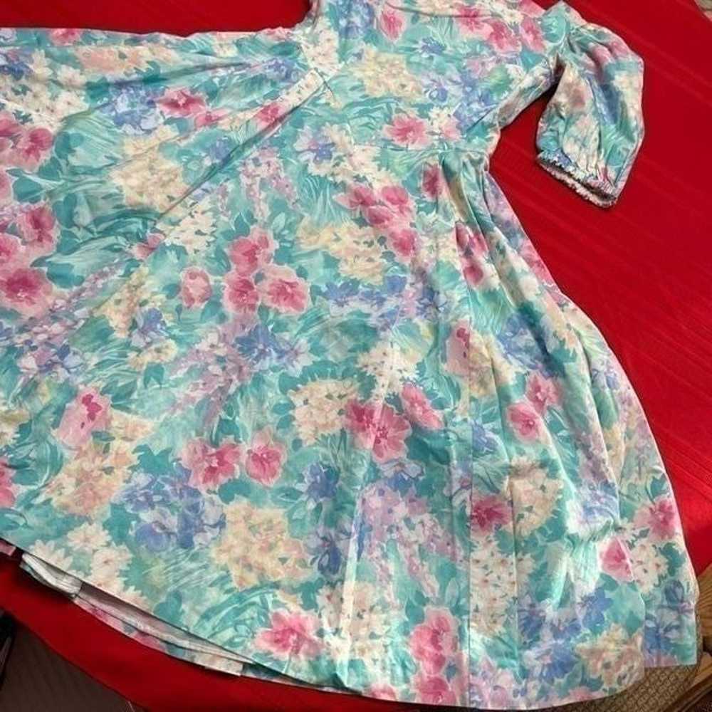 Daisy Kingdom VTG Circle Floral Dress Size 8/10/1… - image 3