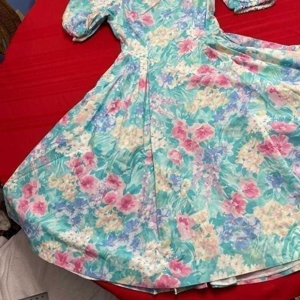Daisy Kingdom VTG Circle Floral Dress Size 8/10/1… - image 4