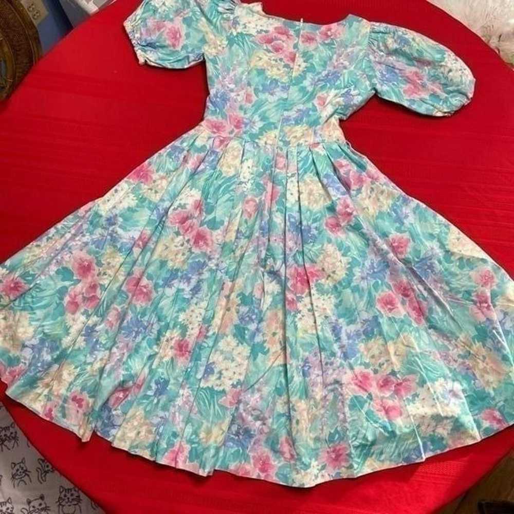 Daisy Kingdom VTG Circle Floral Dress Size 8/10/1… - image 8