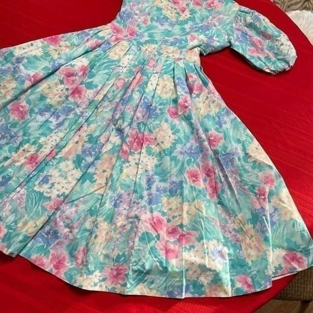 Daisy Kingdom VTG Circle Floral Dress Size 8/10/1… - image 9