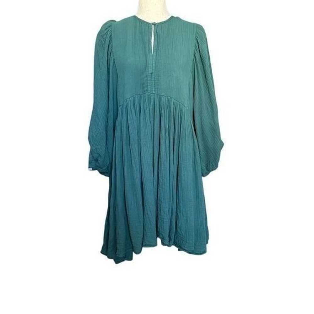Anthropologie Sundry Teal Balloon Sleeve Tunic Dr… - image 5