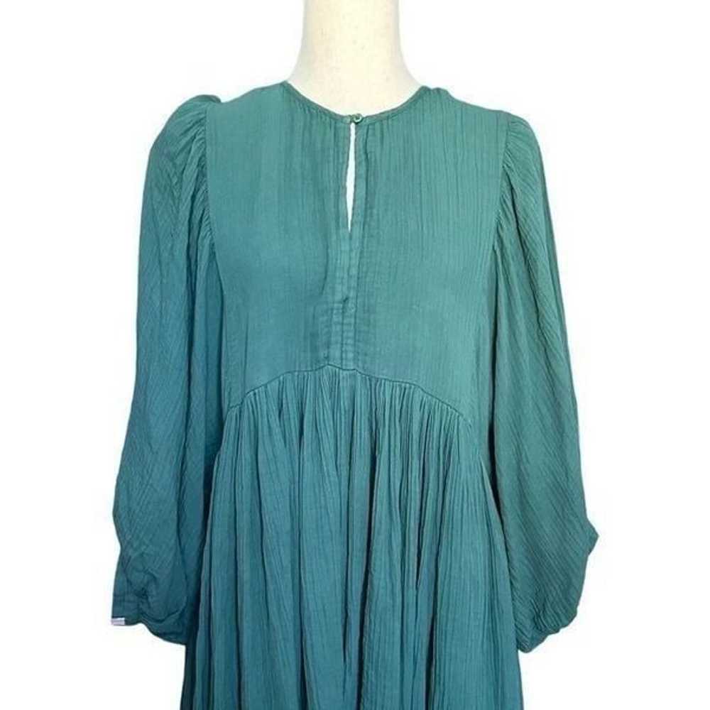 Anthropologie Sundry Teal Balloon Sleeve Tunic Dr… - image 6
