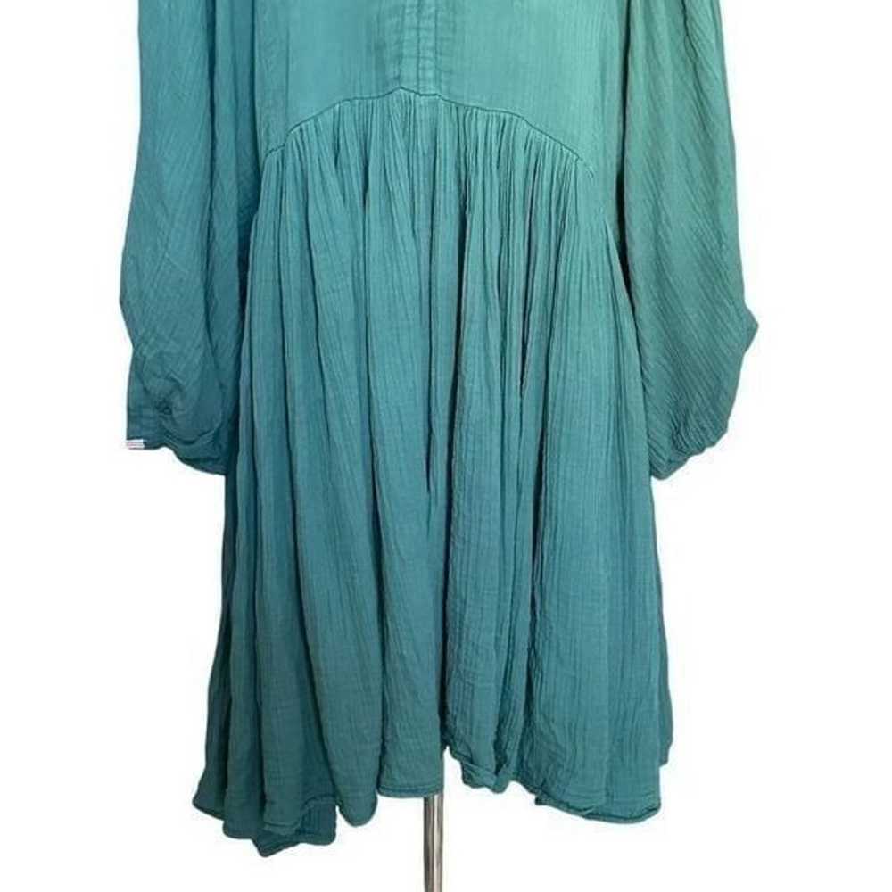 Anthropologie Sundry Teal Balloon Sleeve Tunic Dr… - image 7