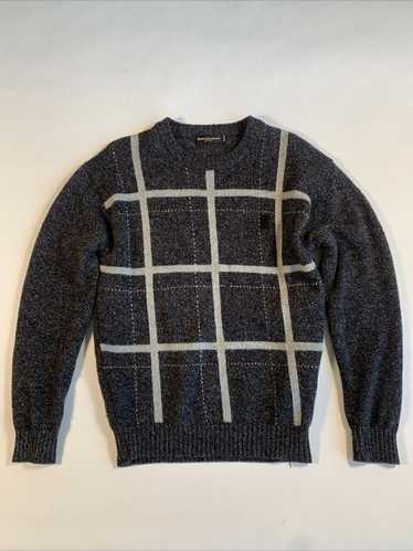 Vintage Kinlock Anderson Wool Knit Sweater Grey P… - image 1