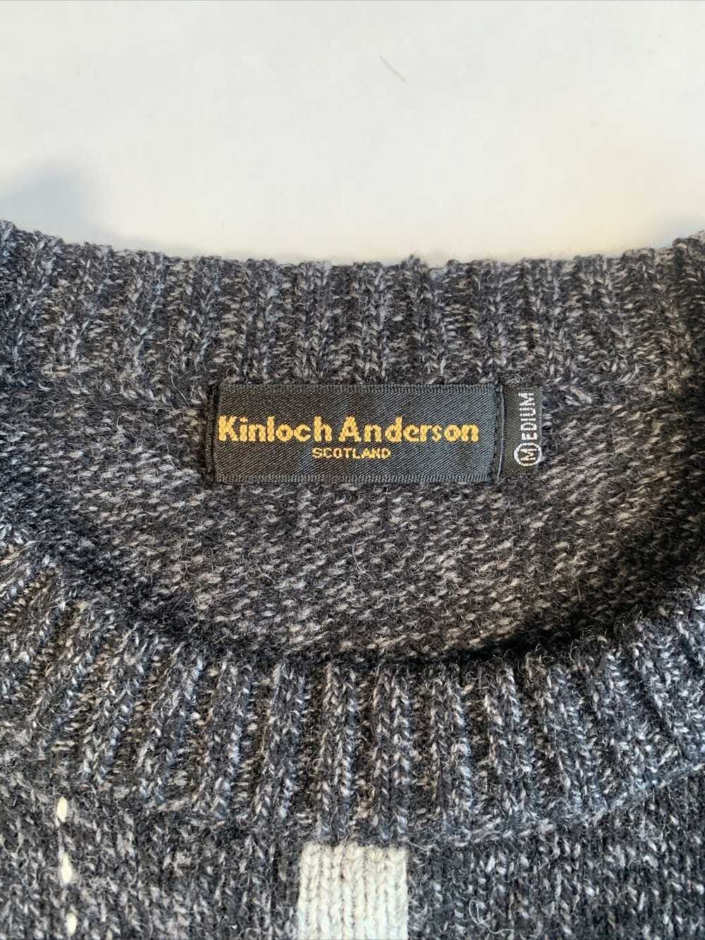 Vintage Kinlock Anderson Wool Knit Sweater Grey P… - image 3