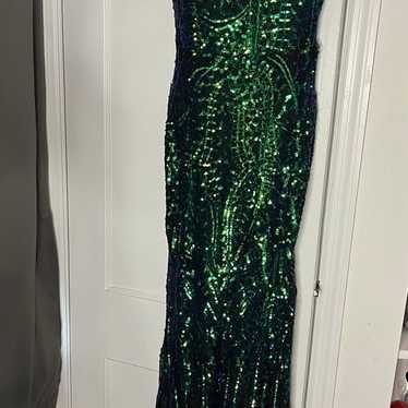 Off The Shoulder Sequin Gown