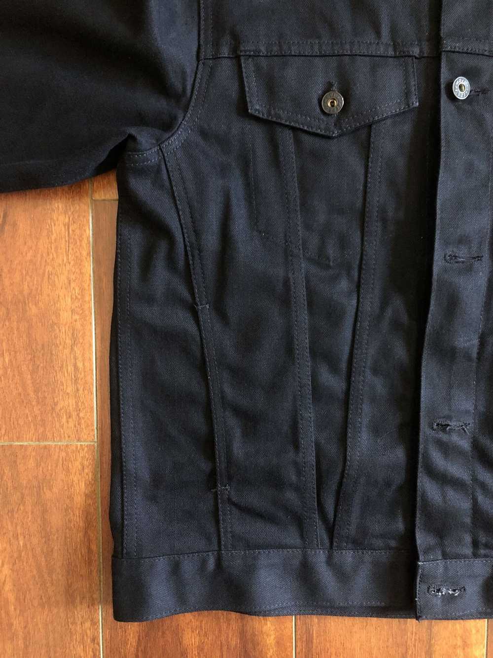 Naked & Famous Solid Black Selvedge Denim Jacket - image 6