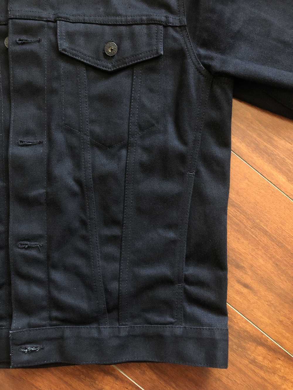 Naked & Famous Solid Black Selvedge Denim Jacket - image 7