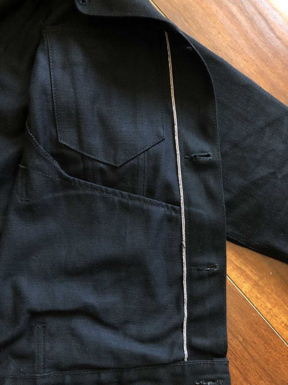 Naked & Famous Solid Black Selvedge Denim Jacket - image 8