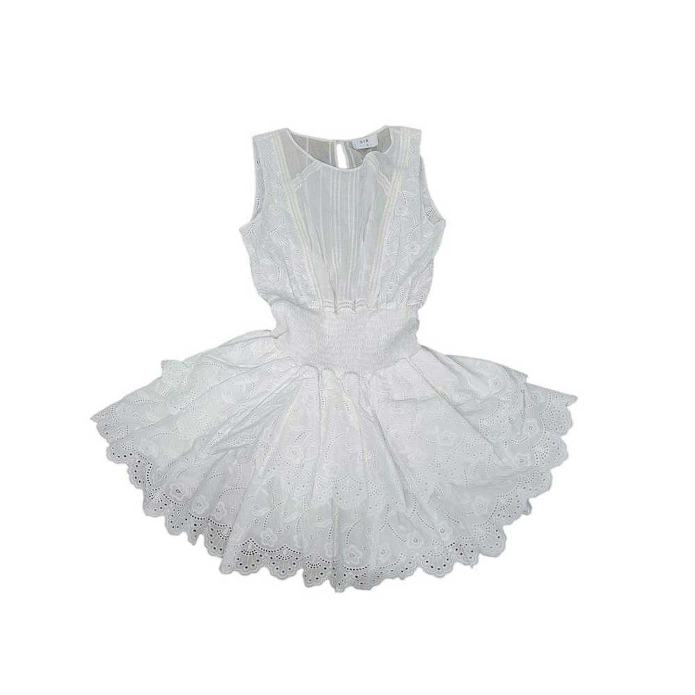 SIR the Label Eyelet Ruffled Mini Dress White siz… - image 1