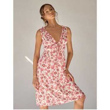 Sipos New York Womens XS Strawberry Floral Chiffo… - image 1