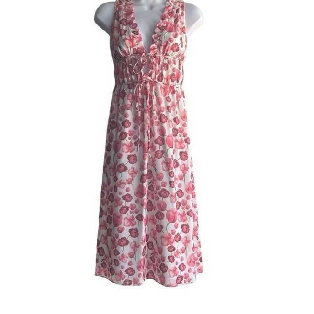 Sipos New York Womens XS Strawberry Floral Chiffo… - image 2