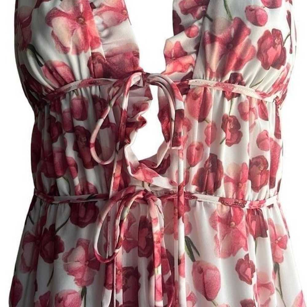 Sipos New York Womens XS Strawberry Floral Chiffo… - image 5