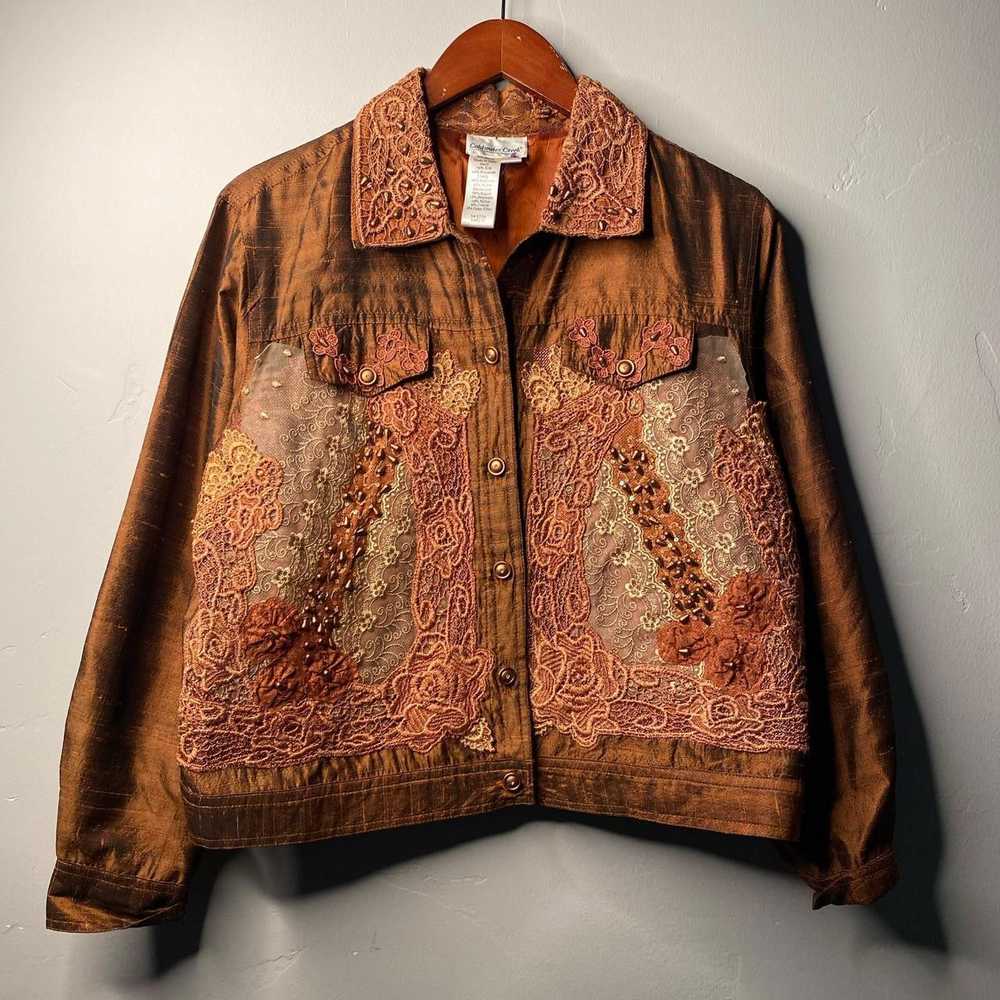 Vintage Gold Jacket Vintage Y2k Size Medium - image 1