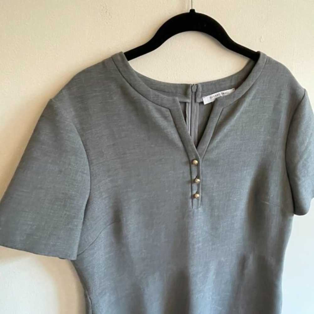 Gerard Darel Short Sleeve V-Neck Mini Dress Gray … - image 4