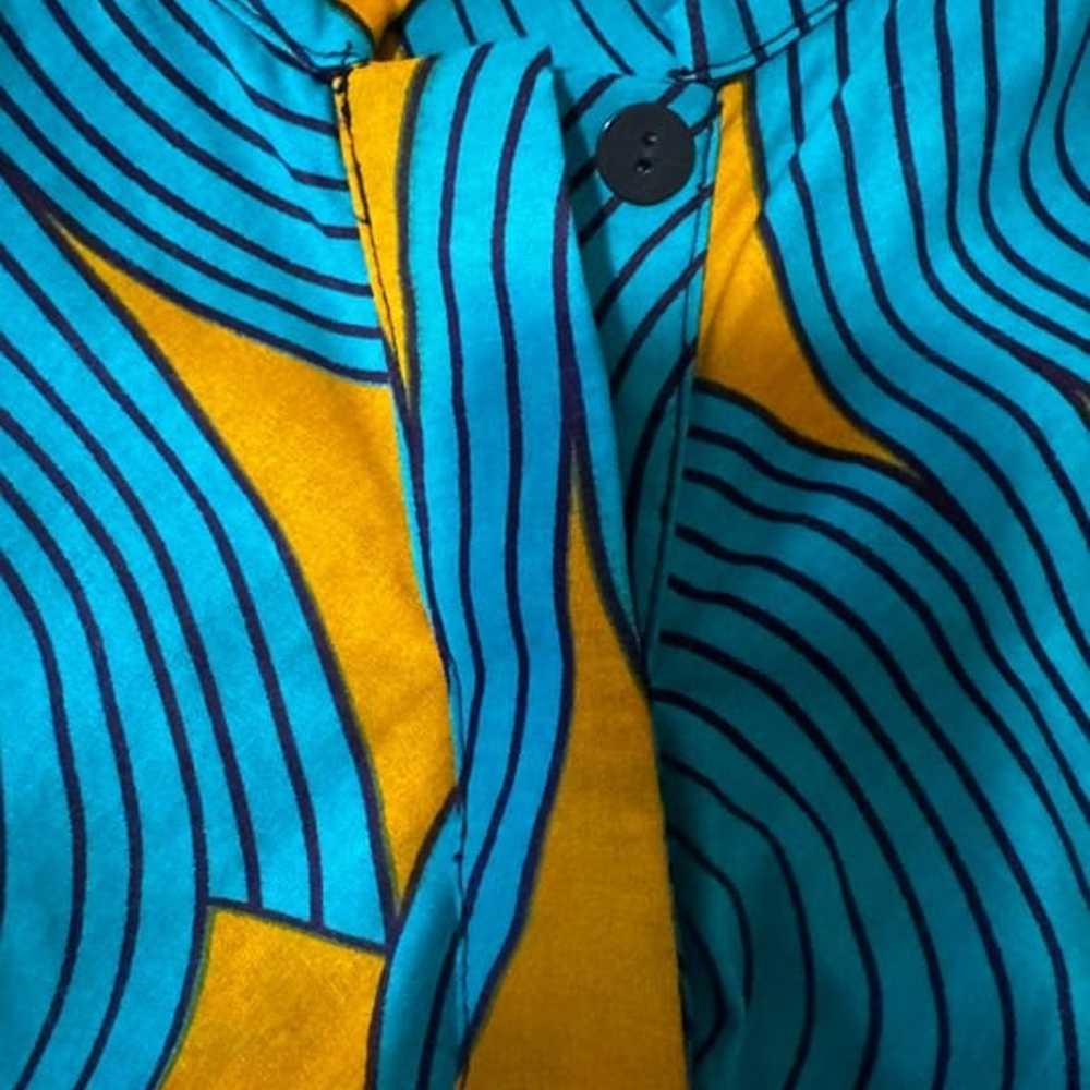 Zuri dress - yellow/teal circle print - image 5