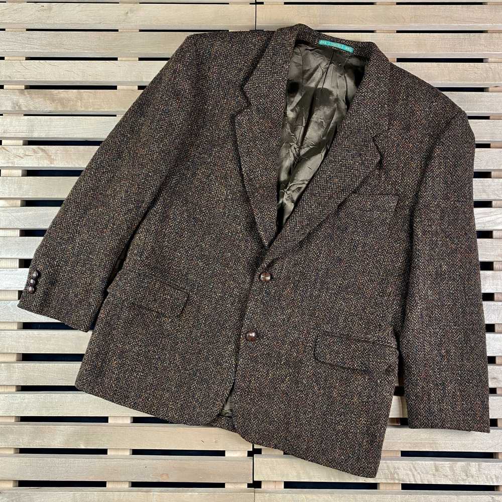 Harris Tweed × Luxury × Vintage Men’s Wool Blazer… - image 1