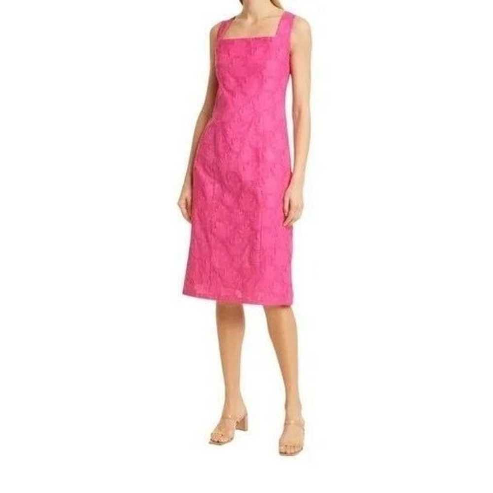 BOSS dress hot pink Diteva sleeveless sheath cott… - image 1