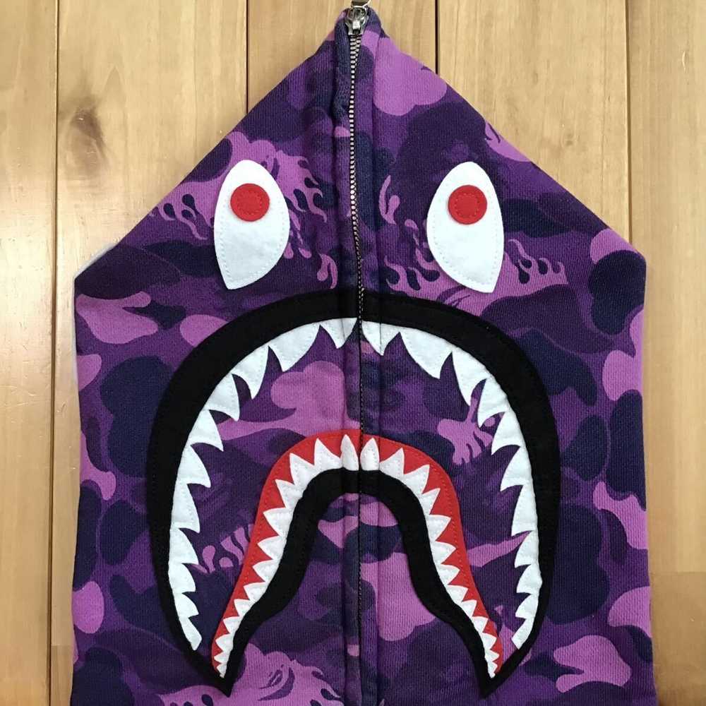 Bape × Nigo BAPE Fire camo shark full zip hoodie … - image 3