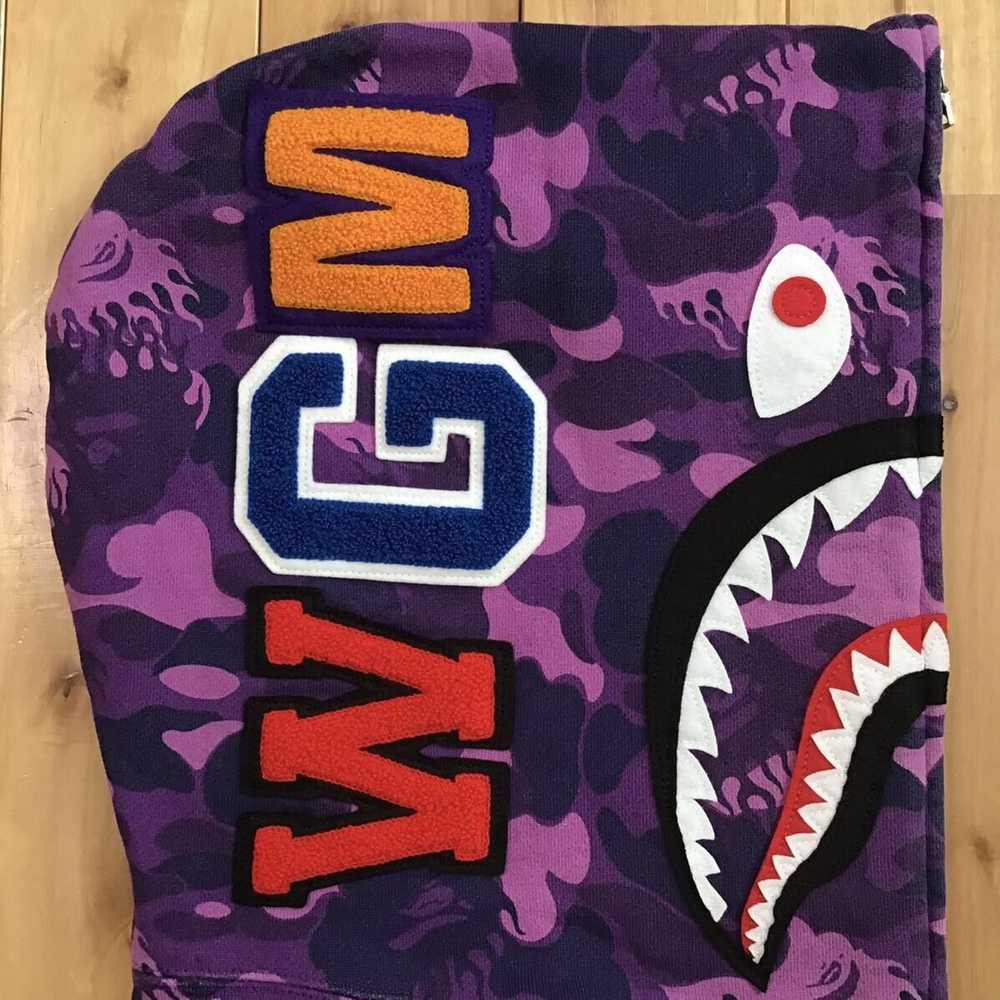 Bape × Nigo BAPE Fire camo shark full zip hoodie … - image 4