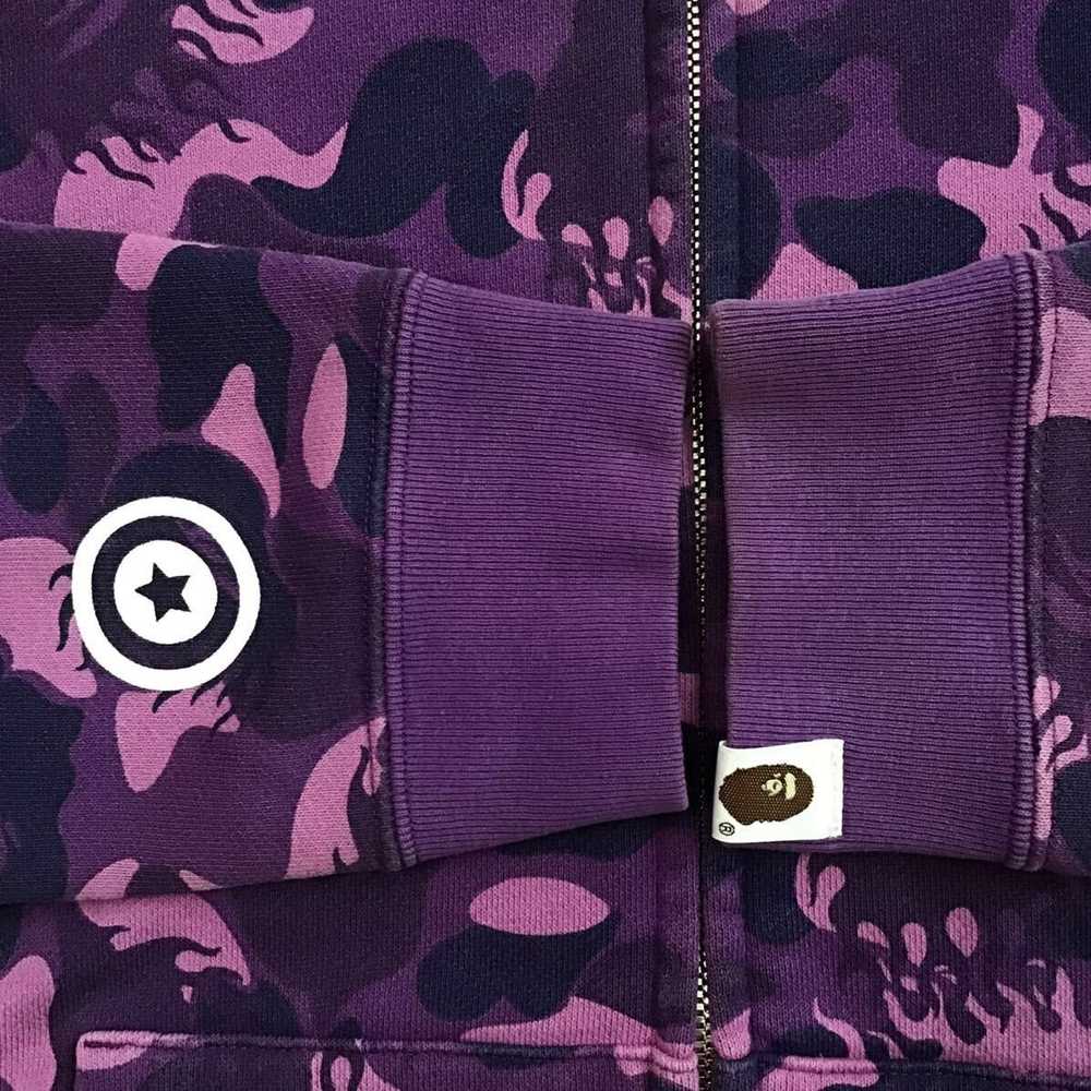 Bape × Nigo BAPE Fire camo shark full zip hoodie … - image 6